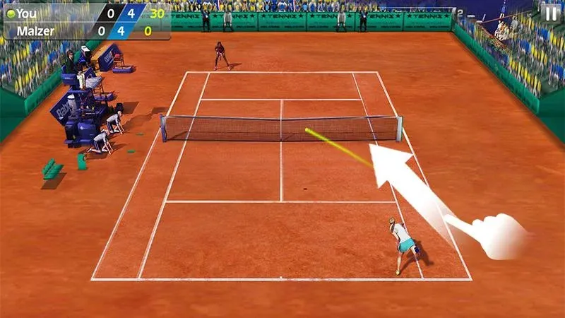 Скачать взломанную 3D Tennis — Много денег — скриншот 3