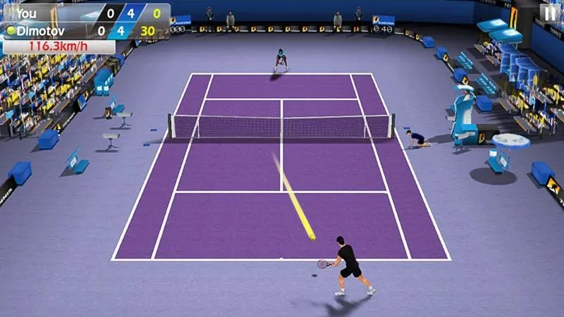 Скачать взломанную 3D Tennis — Много денег — скриншот 4