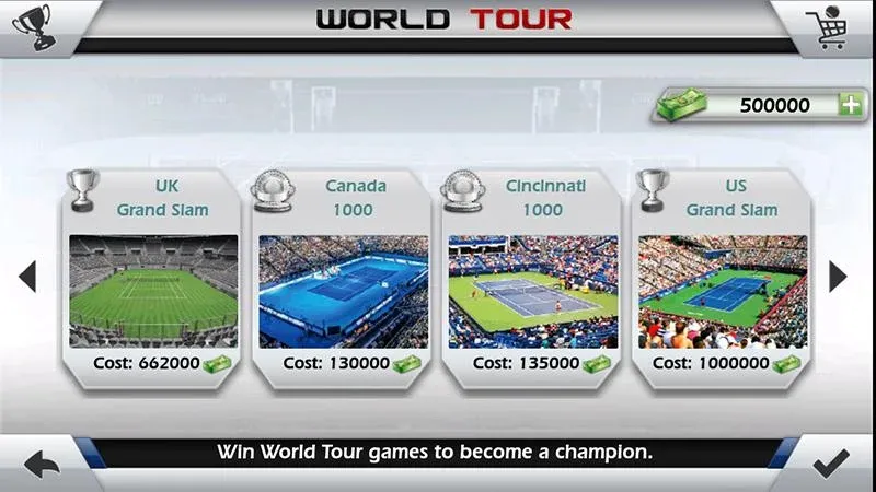 Скачать взломанную 3D Tennis — Много денег — скриншот 5