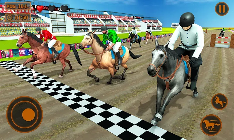 Mounted Horse Racing Games MOD APK на Android — Много денег — скриншот 2