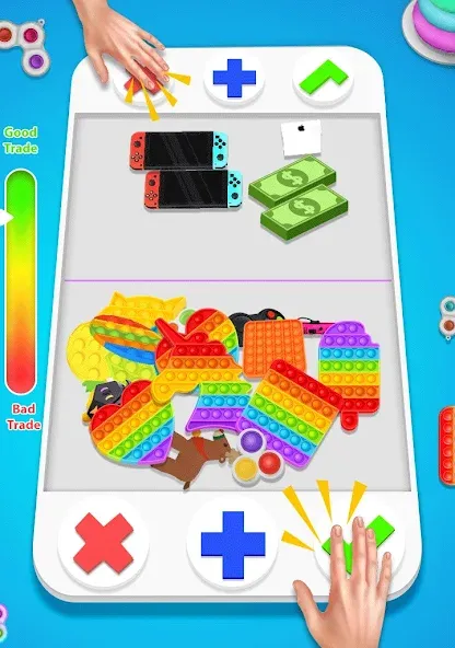 fidget trading: trade toys 3D MOD APK на Android — Много денег — скриншот 1