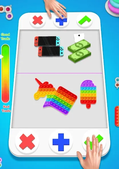 fidget trading: trade toys 3D MOD APK на Android — Много денег — скриншот 3