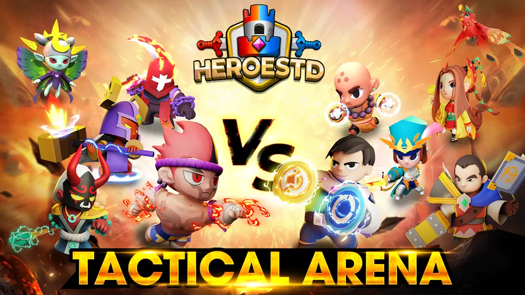 Скачать HeroesTD: Esport Tower Defense — Модификация Много денег и кристаллов — скриншот 1