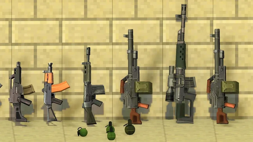 Скачать StrikeBox: Sandbox&Shooter MOD APK — Много денег и бессмертие — скриншот 2