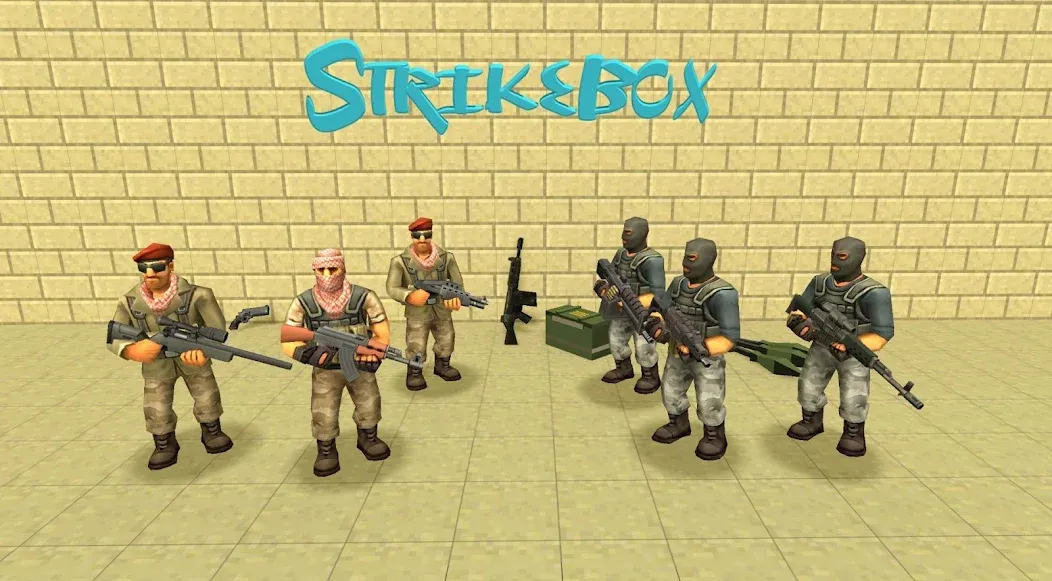 Скачать StrikeBox: Sandbox&Shooter MOD APK — Много денег и бессмертие — скриншот 4