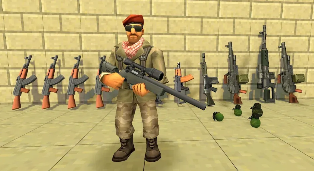 Скачать StrikeBox: Sandbox&Shooter MOD APK — Много денег и бессмертие — скриншот 5