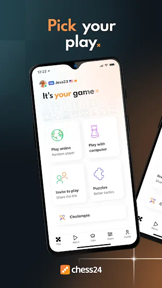 Скачать chess24 > Play, Train & Watch на Android — Премиум Разблокировано — скриншот 1 Скачать chess24 > Play, Train & Watch на Android — Премиум Разблокировано — скриншот 1