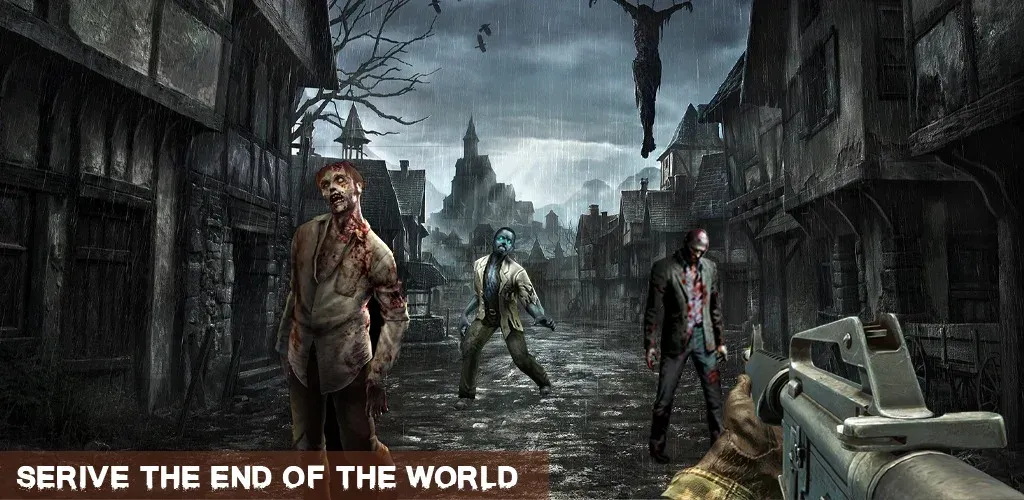 Скачать Zombie Games 3d 2024 : fps War на Android — Бесконечные патроны — скриншот 5