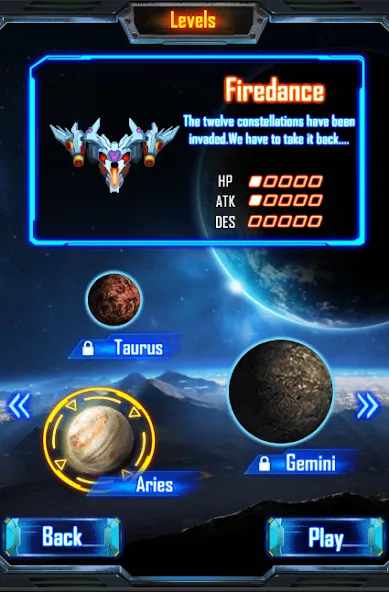 Space Attack — Мод: Много денег — скриншот 1