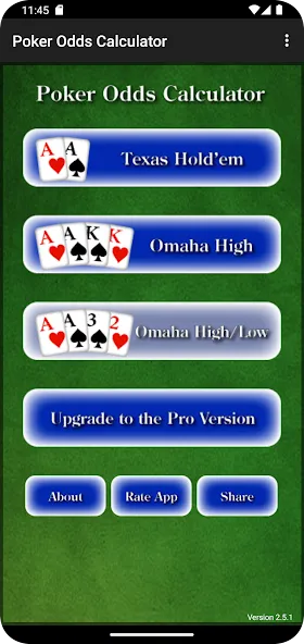Poker Odds Calculator (Мод Премиум функции разблокированы) — скриншот 1