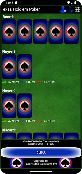 Poker Odds Calculator (Мод Премиум функции разблокированы) — скриншот 2