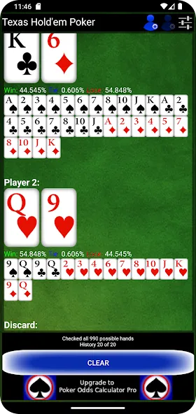 Poker Odds Calculator (Мод Премиум функции разблокированы) — скриншот 4
