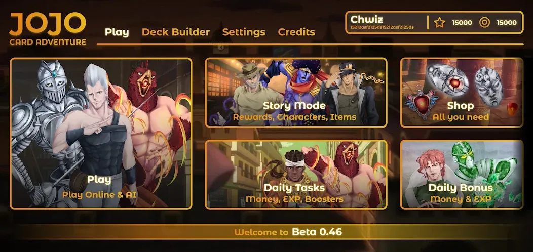 JOJO: Card Adventure－TCG & CCG MOD — Много камней призыва на Андроид — скриншот 3