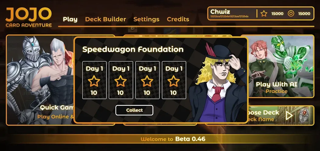 JOJO: Card Adventure－TCG & CCG MOD — Много камней призыва на Андроид — скриншот 4