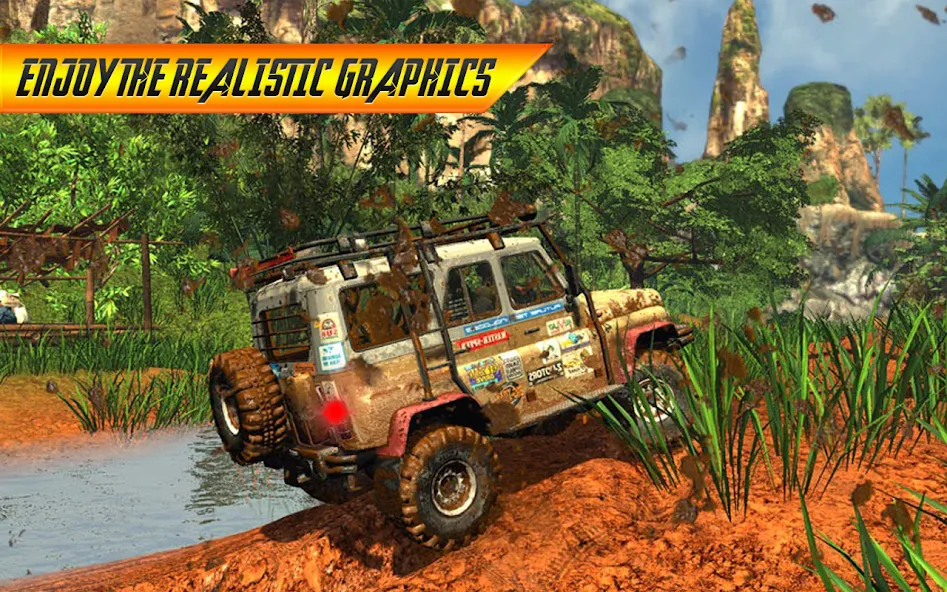 Скачать Offroad Jeep Driving Simulator на Андроид — Много денег — скриншот 1