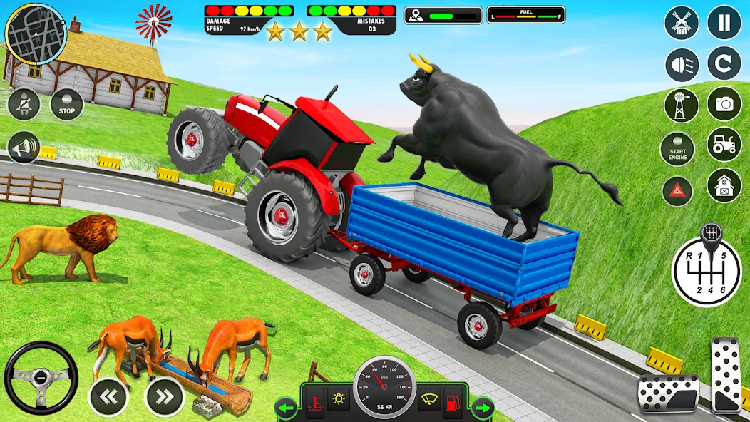 Animal Transport Truck Game 3D (Мод Много денег) — скриншот 3