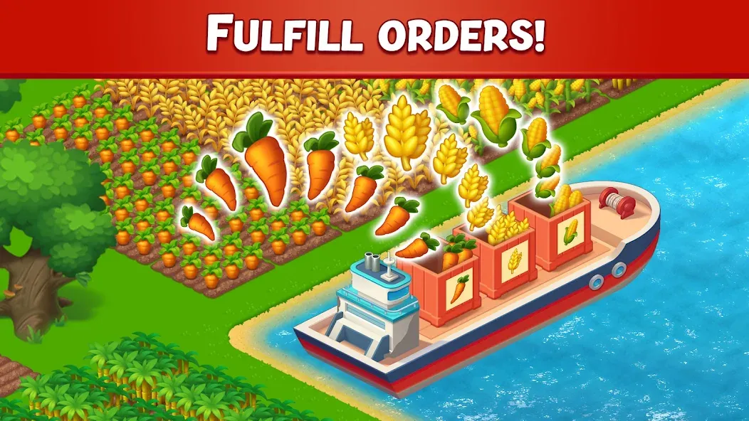 Farm City: Farming & Building (Мод Много денег и алмазов) — скриншот 3