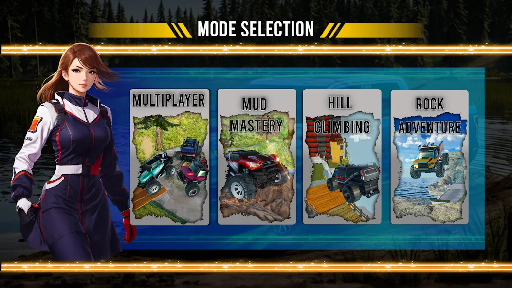 Скачать Mountain Climb 4x4 Car Games — Много денег — скриншот 3