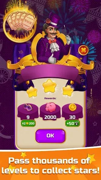 Circus Words: Magic Puzzle — Мод: Много денег — скриншот 1