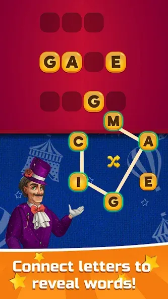 Circus Words: Magic Puzzle — Мод: Много денег — скриншот 3