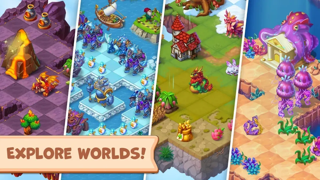 Скачать Mergest Kingdom: Merge game — Последняя версия (Много денег) — скриншот 2