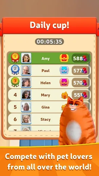 Скачать Kitty Scramble: Word Game MOD APK — Много подсказок — скриншот 4