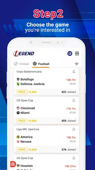 Legend Fantasy- Fantasy sports MOD APK на Android — Много денег — скриншот 3