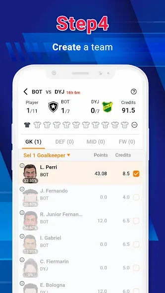 Legend Fantasy- Fantasy sports MOD APK на Android — Много денег — скриншот 5