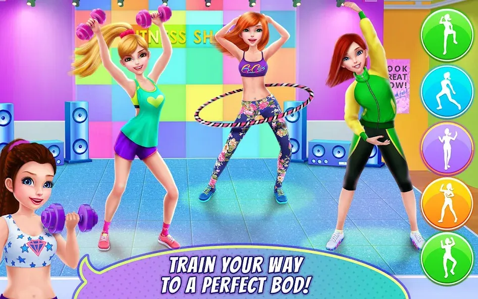 Fitness Girl - Dance & Play MOD APK на Android — Все костюмы открыты — скриншот 3 Fitness Girl - Dance & Play MOD APK на Android — Все костюмы открыты — скриншот 3