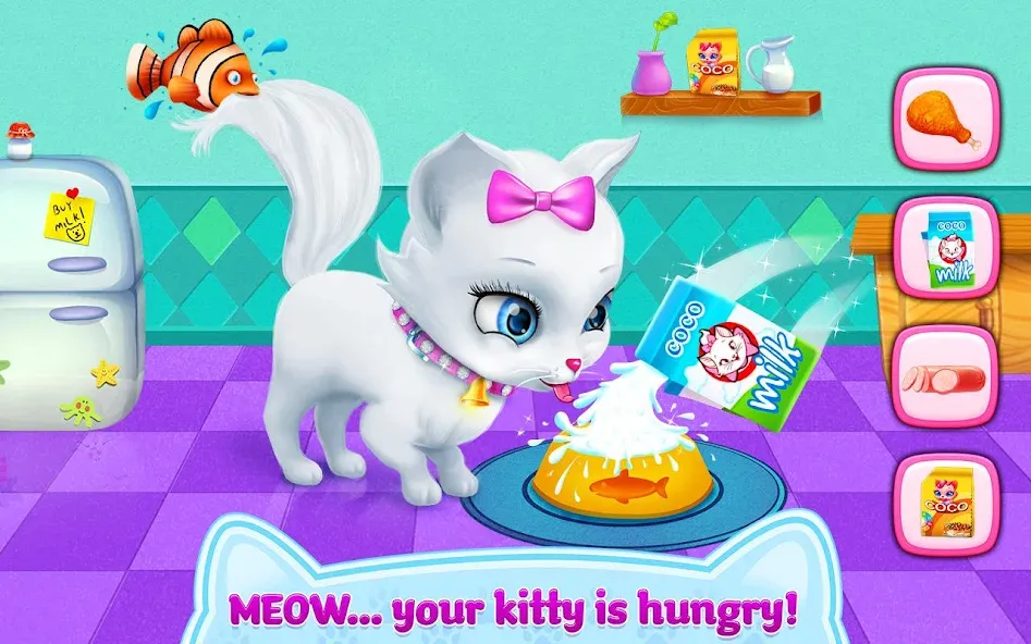 Скачать Kitty Love - My Fluffy Pet на Android — Много денег — скриншот 3