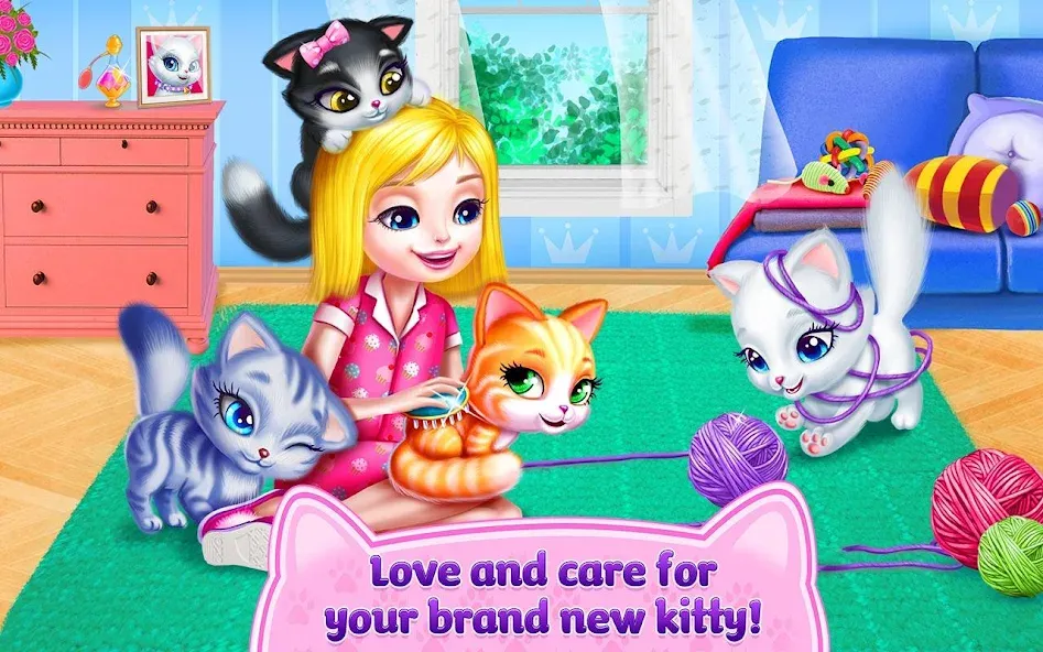 Скачать Kitty Love - My Fluffy Pet на Android — Много денег — скриншот 5