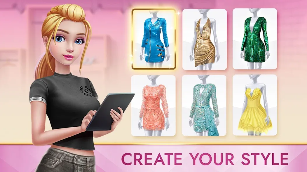 Взломанная Super Stylist Fashion Makeover на Андроид — Много денег и алмазов — скриншот 1