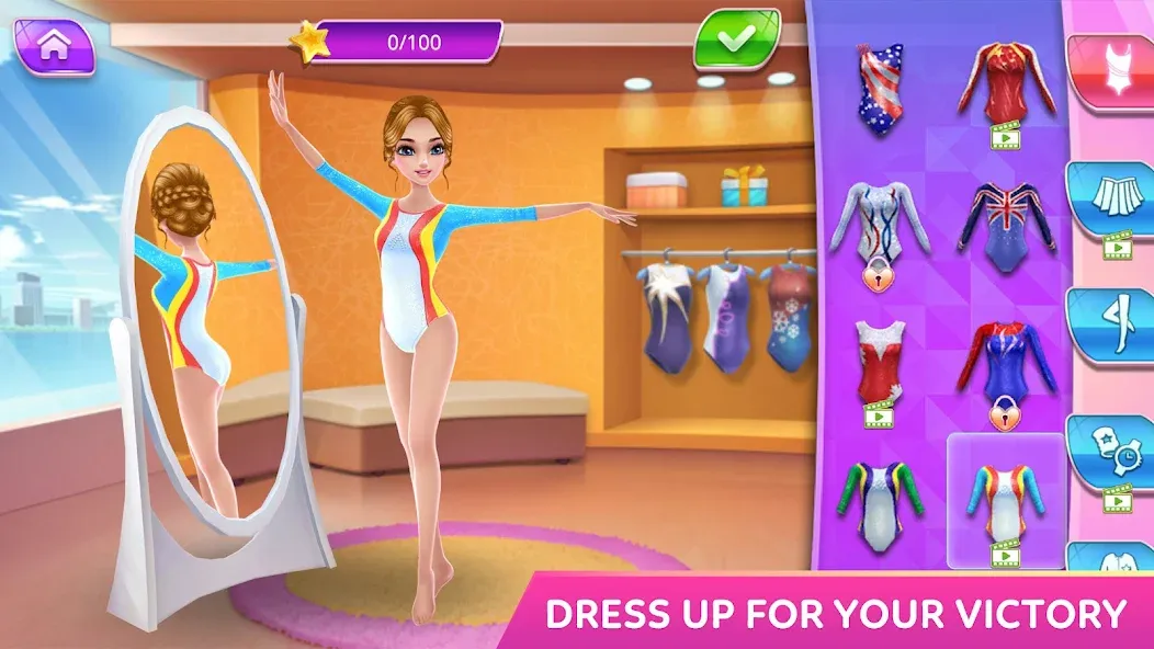 Скачать Gymnastics Superstar Star Girl — Много денег — скриншот 1