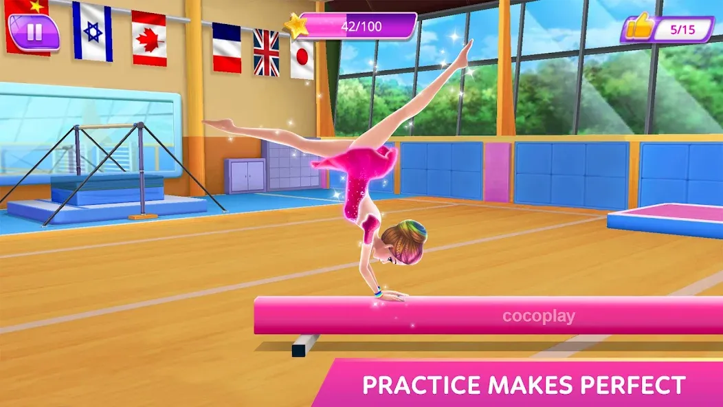 Скачать Gymnastics Superstar Star Girl — Много денег — скриншот 4