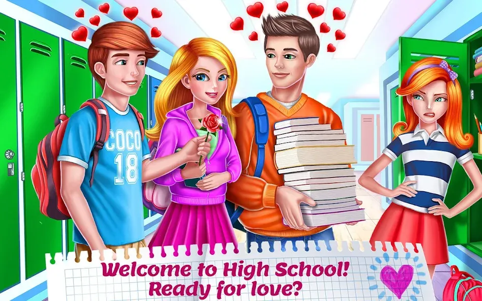 Взлом High School Crush - Love Story — Все открыто — скриншот 1