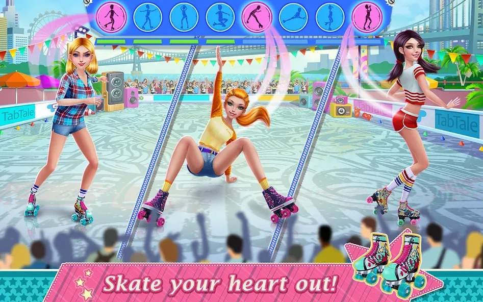Скачать Roller Skating Girls (Мод: Все куплено) на Андроид — скриншот 2