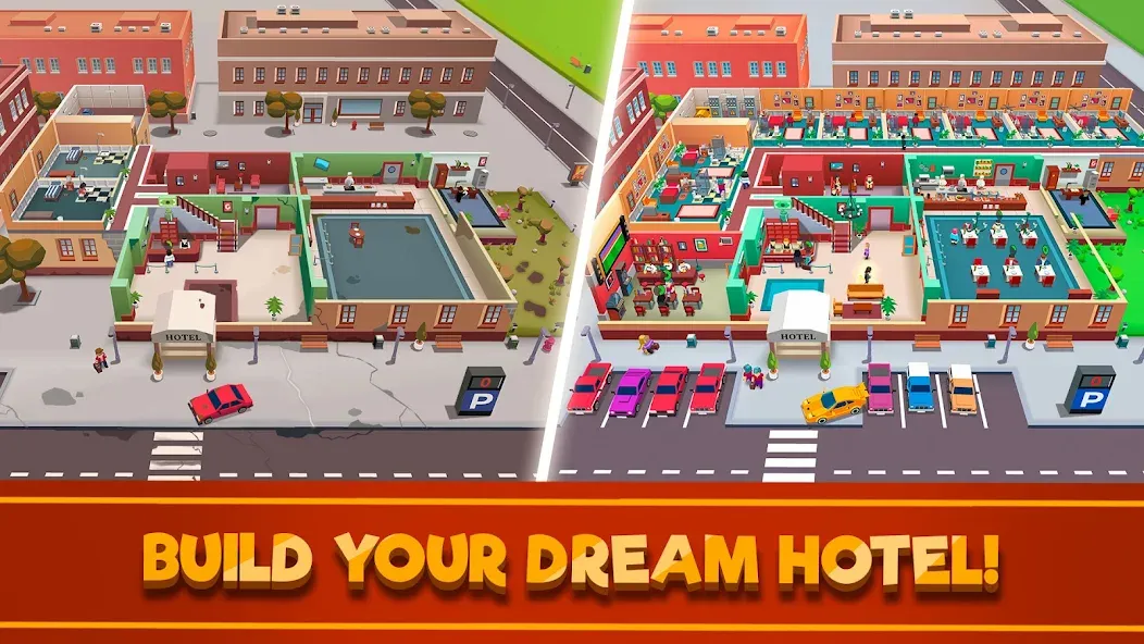 Скачать Hotel Empire Tycoon－Idle Game — Модификация Много денег — скриншот 1