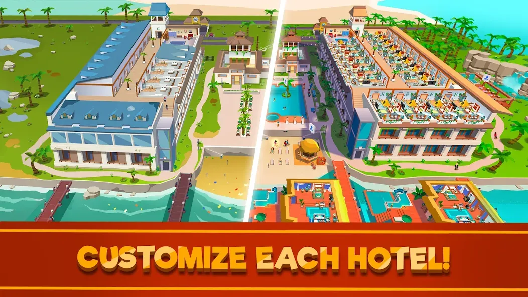 Скачать Hotel Empire Tycoon－Idle Game — Модификация Много денег — скриншот 2