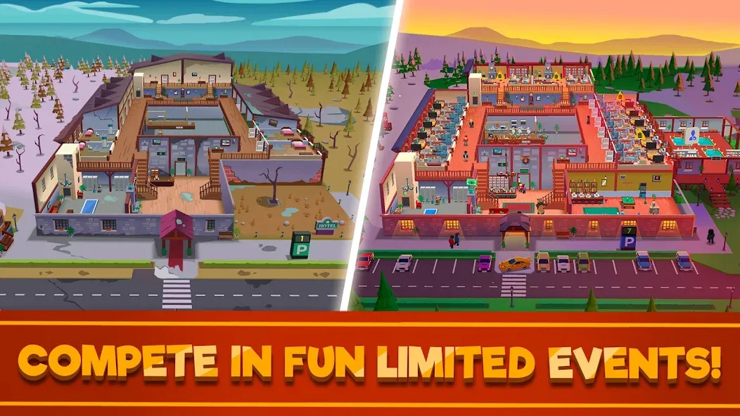 Скачать Hotel Empire Tycoon－Idle Game — Модификация Много денег — скриншот 3