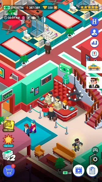 Скачать Hotel Empire Tycoon－Idle Game — Модификация Много денег — скриншот 5