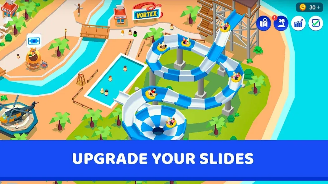 Скачать Idle Theme Park Tycoon (Мод: Много денег и золота) на Андроид — скриншот 3