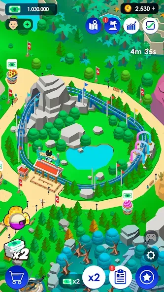 Скачать Idle Theme Park Tycoon (Мод: Много денег и золота) на Андроид — скриншот 4
