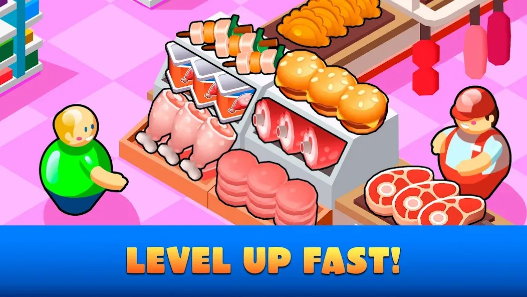 Скачать Idle Supermarket Tycoon－Shop с модом — Много денег — скриншот 1