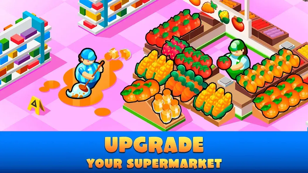 Скачать Idle Supermarket Tycoon－Shop с модом — Много денег — скриншот 2