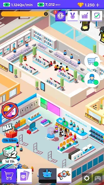 Скачать Idle Supermarket Tycoon－Shop с модом — Много денег — скриншот 5
