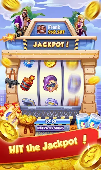 Coin Gangster - Spin Master на Андроид — Мод Много денег и спинов — скриншот 1