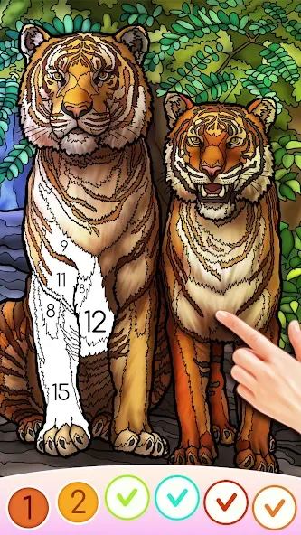 Color Swipe Coloring Book game MOD APK на Android — Все цвета разблокированы — скриншот 3