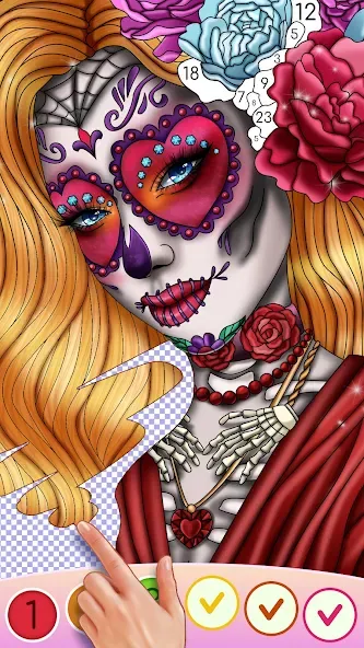Color Swipe Coloring Book game MOD APK на Android — Все цвета разблокированы — скриншот 4