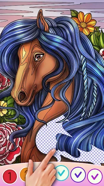Color Swipe Coloring Book game MOD APK на Android — Все цвета разблокированы — скриншот 5