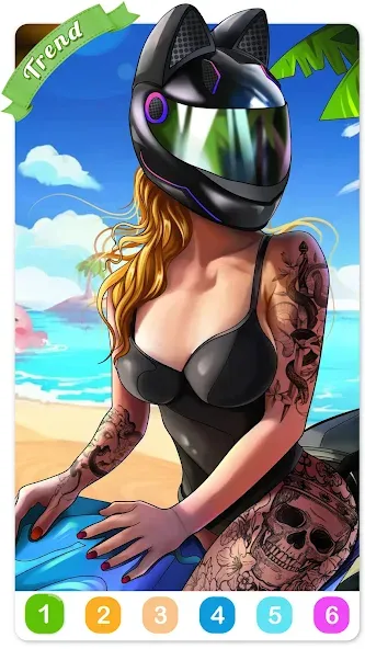 Tattoo Coloring games MOD APK на Android — Все разблокировано — скриншот 1